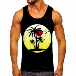 Meeste Summer Surf Beach Tank Top suur vabaaja hingav varrukateta topp vaba tr&uuml;kiga meeste s&auml;rk L must