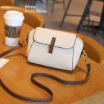 2025 V&auml;ikesed Naiste &Otilde;lakotid Ehtsast Nahast Ristkott Naissoost Karbikujuline K&auml;ekott Kahev&auml;rviline Esimene Kiht Lehma Nappa Rahakott valge