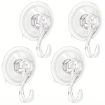 2/4/6 tk 3 kg kaaluvaid vastupidavaid vaakum-iminapaga konksusid - l&auml;bipaistvad korduvkasutatavad plastmassist seinakonksud vannitoa, k&ouml;&ouml;gi, akna, kottide, mantlite, m&uuml;tside ja r&auml;tikute riputamiseks 4 Packs