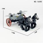 1604A-1604F Keskaegne kuningliku vankri ehitusklotsid laste m&auml;nguasi