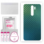 apgo Protective Skin Sticker for the back compatible with Xiaomi Redmi Note 8 Pro, Wrap Film, Foil, Vinyl - Pattern Carbon Chameleon CAKA1