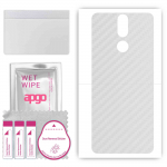 apgo Protective Skin Sticker for the back compatible with Cubot Power, Wrap Film, Foil, Vinyl - Pattern Transparent Carbon