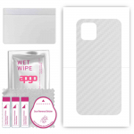 apgo Protective Skin Sticker for the back compatible with Samsung Galaxy A03, Wrap Film, Foil, Vinyl - Pattern Transparent Carbon