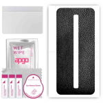 apgo Protective Skin Sticker for the back compatible with ZTE nubia Red Magic 6 Pro, Wrap Film, Foil, Vinyl - Pattern Black Leather