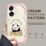 Armas koomiksimustriga kreemjas tekstuuriga korpus, lainelise servaga pehme silikoonkaanega telefoni&uuml;mbris OPPO Reno Realme jaoks OPPO A15 valge