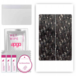 apgo Protective Skin Sticker for the back compatible with Microsoft Surface Go | Go 2 | Go3, Wrap Film, Foil, Vinyl - Pattern Carbon Black Pixel