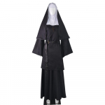Halloweeni nunna cosplay kost&uuml;&uuml;mTraditsiooniline t&auml;iskasvanu Valak Must Religioosne R&uuml;&uuml; &uuml;likond Halloweeni Peo Deemoni Nunna esinemisriided L