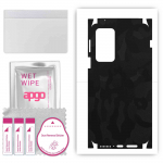 apgo Protective Skin Sticker for the back+sides compatible with Motorola Edge 20 Pro, Full Wrap Film, Foil, Vinyl - Pattern Black Camo