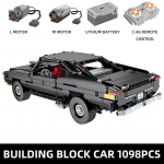 MOLD KING 13081 App Mootoriga auto 42111 Ultimate Muscle Charger Auto ehitusklotsid poistele M&auml;nguasjad J&otilde;ulukingid must