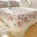 Printsessi stiilis &scaron;ifoonist pitsiga kaheinimesevoodikate Queen Sandwich puuvillast tepitud voodikate Koduvoodikate, ei kuulu komplekti Padjap&uuml;&uuml;r Bedspread 220x240cm