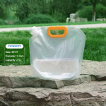 2,5/5/10L kokkupandav kaasaskantav joogivee kott v&auml;lik&auml;mpingul matkamiseks m&otilde;eldud veehoiukott, paksendatud suure mahutavusega veemahuti 2.5L-Transparent