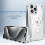 Magsafe'i magnetiliste juhtmevabade laadimis&uuml;mbriste jaoks iPhone 15 14 13 12 Pro Max Samsung S22 S23 S24 Plus Ultra HD l&auml;bipaistev k&otilde;va kate iPhone 12 must
