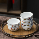 Keraamiline teetassi komplekt kanatassi komplekt 6 tassi kung fu teetass 100ml Set of 6 cups