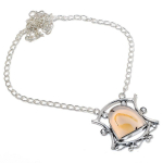 Natural Montana Agate Gemstone Handmade 925 Sterling Silver Necklace 18 t3w71