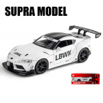 1/22 Scale Toyota Supra Sports Alloy Diecast mudelauto, tagasit&otilde;mmatav m&auml;ngus&otilde;iduk koos heli ja valgusega lastele t&auml;iskasvanutele m&otilde;eldud kingituste kollektsioon 1/22-Size:21.7*9*5.5cm