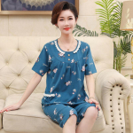 Pajama Naiste Suvine L&uuml;hikeste Varrukatega &Uuml;lisuur Keskealiste ja Eakate Kodu R&otilde;ivaste Komplekt M