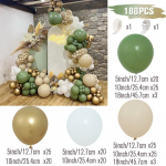 188 tk Avokaadoroheline &otilde;hupall Garland Arch Kit S&uuml;nnip&auml;evakaunistused Lapse pulma s&uuml;nnip&auml;evapeotarbed Beebi du&scaron;i sisekujundus lateksballon