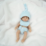 6'' 15cm Pehme Tahke Silikoon Kogu Keha Uuestis&uuml;ndinud Nukk Kaksikud Armas Veniv Simulatsioon Uuestis&uuml;ndinud Nukk Miniatuur Sedasarnased Beebinukud Saab Vannitada Saab Riietada boy doll