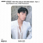 ATEEZ 10. minialbum Golden Hour Part.1 POB Photocard Knpops Mini Record KPOP San - KQ (Platform)