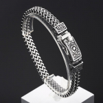 H&otilde;bedane V&auml;rv Julge ja Trendikas Koljupea East Gate Vintage Vintage Vintage Kuradi Silm Meeste K&auml;ev&otilde;ru 22CM h&otilde;be