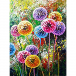 DIY Teemantmaali Lilled Ristpistes Komplekt Mosaiik Art Teemantmaal T&auml;isringi teemant Kodukaunistus Round 20x30cm