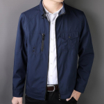 Danmo meeste moejope &auml;ri- ja vaba aja veetmiseks Slim Fit meestele Slim Fit Bomber jakid, krae, t&otilde;mblukk, mantli r&otilde;ivad S must