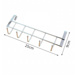5 konksuga riided Mantel k&auml;ter&auml;tikuivati ​​nagi hoidik riiul ukse kohal Kodu Vannituba K&ouml;&ouml;k M&uuml;tsi korrastaja ukse kohal Konksud