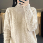 Naiste ka&scaron;miirist sviiter Qinghe ka&scaron;miir 30% ka&scaron;miir 70% vill naiste s&uuml;gistalvine ka&scaron;miirist pullover pehme ja soe XL