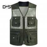 Meeste vest &otilde;uevest 10 taskuga &otilde;&otilde;nesv&otilde;rgust hingav varrukateta t&otilde;mblukk, V kaelaga kalap&uuml;&uuml;gi vest. Unisex vest 3XL armee roheline v&auml;rv