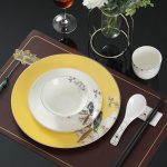 Uus Hiina hotelli lauan&otilde;ude kolmeosaline komplekt kondiga taldriku tiivakauss teetass supilusikas hotelliklubi keraamilised lauan&otilde;ud