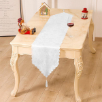 1 tk Loominguline lauamatt Laualipp J&otilde;ulutee lipp Kaunistusriie Jacquard DIY Uus kvaliteetne valge