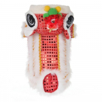 Red Dance Lion Dragon Lemmiklooma kost&uuml;&uuml;m Kuld kapuutsid Mantlid Festivali Sisustus Uusaasta Kassi Koera riided S punane