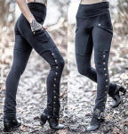 Naiste Casaul Pants Slim Cool Militia p&uuml;kste s&auml;&auml;rised M must