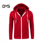 S&uuml;gistalvine meeste jope kapuutsiga, t&otilde;mblukuga, pikad varrukad, &uuml;hev&auml;rvilised kardigan elastsed mansetitaskud keskmise pikkusega kapuutsiga jakk XXXL punane