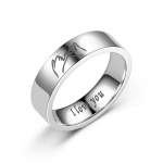 Letter roostevabast terasest s&otilde;rmused k&auml;sik&auml;es Armastus Anillos Para Pareja Vintage Kingitused meestele Originaalne naiste s&otilde;rmuse jaoks 8 valge