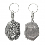 Shar-Pei - Silver-plated pendant with a dog in a decorative box, handbag decoration, backpack pendant by Art-Dog brand h&otilde;be