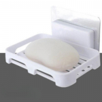 Seebiriiul puurimata Seinale paigaldatav kahekihiline seebihoidja Seebik&auml;sn Vannitoa tarvikud Seebialused Isekleepuvad valge