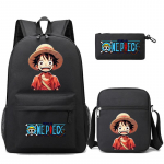 3 tk/komplekt Anime One Piece kott Suure mahutavusega Unisex seljakott &otilde;lakotiga, pliiatsikott, &otilde;pilase tarbed t&uuml;drukule, poisile, &otilde;pilase igap&auml;evane vaba aja seljakott