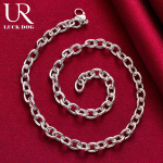 925 Sterling h&otilde;bedane O-ketiga kaelakee Kingitus Mood Pulmaehted 45CM