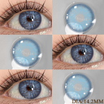 EYESHARE NEW 2pcs Color Contact Lenses for Eyes Blue Contact Lens Yearly Fashion Blue Contact Lens Colored Eye Contacts Eye Makeup