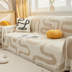 Lihtsa joonemustriga diivanikate, &uuml;mberp&ouml;&ouml;ratav &scaron;enillist diivanikate, elutoa 3-kohalise diivanikate Four Seasons universaalne 180x130cm