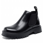 Chelsea Saapad Meeste Platvorm Briti Stiilis Vabaaja L&uuml;hikesed Saapad Korstna Kujulise Paksendatud Termilised Martini Saapad 44 must