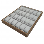 Puidust kellaekraan kellahoidik, k&auml;ekella esitlusalus Mitmek&uuml;lgne puidust patjadega kellahoidja