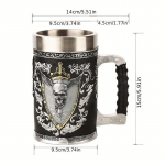 1 tk Skull Angel Beer Cup Resin Relief Skeleton Angel M&otilde;&otilde;k kruus Roostevabast terasest sisevee kohvitass Creative meeste veiniklaas sobib peredele