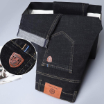 2024 Neli aastaaega Kantavad Uued Kvaliteetsed Teksad Sirged Venivad &Auml;ri-Vabaaja Meeste Denim P&uuml;ksid 40 black