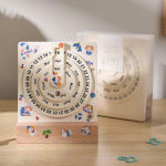 Miniatuurne kunstikaunistus Rotary p&uuml;sikalender ajakava meeldetuletus igavene kuup&auml;evakalender Magamistuba wooden