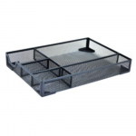 Black Desktop Tray Metallist korraldaja Multiple Desk Organizer Office 1pc