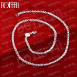 925 Sterling h&otilde;be 4 mm ussi luust kaelakee Moodsad pulmaehted 45CM