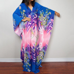 Lipsuv&auml;rviga kaftani kleit, vabaaja rannasuvine Maxi Cover Up Maxi kleit, naiste riided One Size