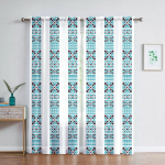Boheemlaslik geomeetriline muster L&auml;bipaistev Voile kardin Eksootilised jooned Tr&uuml;kiakna t&uuml;llkardinad elutoa magamistoa akende kaunistamiseks 1 PCS W100XH250cm&Rod Pocket